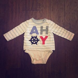 🚫SOLD🚫 GAP Striped “AHOY” Shirt